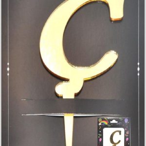 Pasta Üstü Pleksi Harf Gold Ç,toptan parti malzemeler,party mall