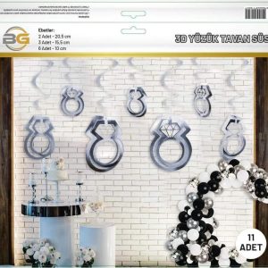 3D Yüzük Sarkık 11 Li,toptan parti malzemeler,party mall