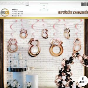 3D Yüzük Sarkık 11 Li,toptan parti malzemeler,party mall