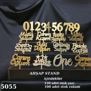 pleksi ahşap stand gold,party mall