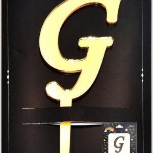 Pasta Üstü Pleksi Harf Gold G,toptan parti malzemeler,party mall