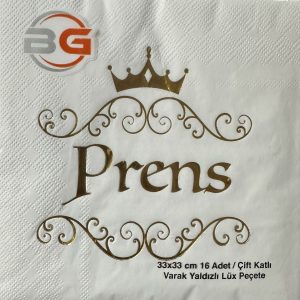Prens Gold Varaklı Peçete,toptan parti malzemeleri,party mall