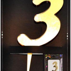 Pasta Üstü Pleksi Rakam Gold 3,toptan parti malzemeler,party mall