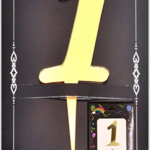 Pasta Üstü Pleksi Rakam Gold 1,toptan parti malzemeler,party mall