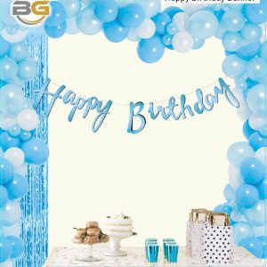 kaligrafi banner happy birthday mavi,party mall