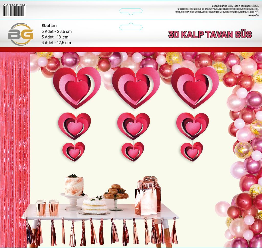 3D Kalp Sarkık 9 Lu 3D Kalp Sarkık 9 Lu,toptan parti malzemeleri,party mall