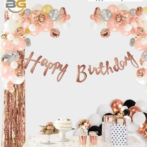 kaligrafi banner happy birthday bakır,party mall