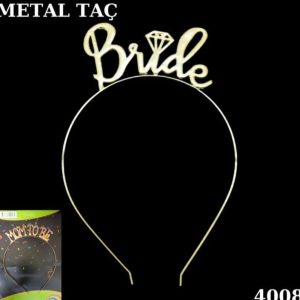GOLD METAL TAÇ BRİDE, toptan parti malzemeleri,party mall