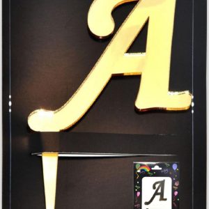 Pasta Üstü Pleksi Harf Gold A,toptan parti malzemeler,party mall
