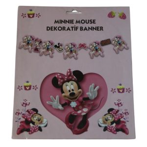dekoratif banner minnie mouse,party mall