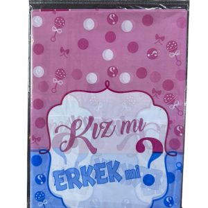 kız mı erkek mi baskılı masa örtüsü,toptan parti süs,party mall