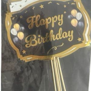 5'li konuşma balonu happy birthday siyah gold,party mall