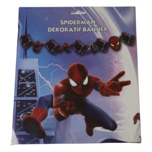 dekoratif banner spiderman,party mall
