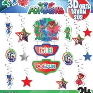 3 d tavan süsü 24 lü pijamakeseliler,toptan parti süs,party mall