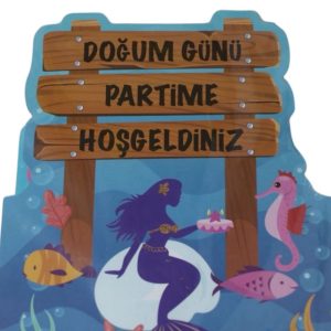 ayaklı pano deniz kızı,party mall