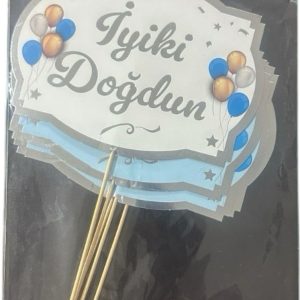 5'li konuşma balonu iyi ki doğdun mavi gümüş,party mall