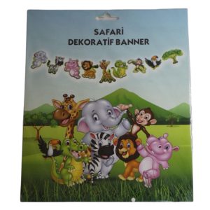 dekoratif banner safari,party mall