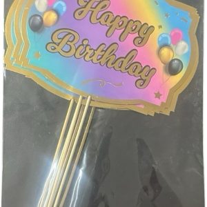 5'li konuşma balonu happy birthday renkli gold,party mall