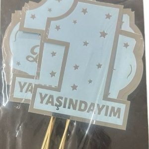 5'li konuşma balonu 1 yaş mavi gümüş,party mall