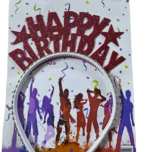 eva, taç, kırmızı, happy birthday, eva taç happy birthday kırmızı, toptan parti malzemeleri, party mall,
