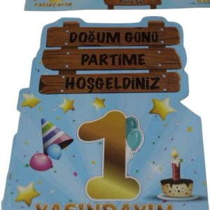 ayaklı pano 1 yaş mavi,party mall