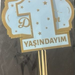 5'li konuşma balonu 1 yaş mavi gold,party mall