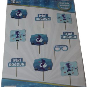 10'lu konuşma balonu deniz kızı,party mouse