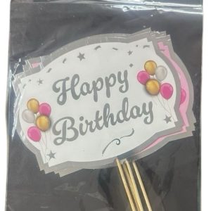 5'li konuşma balonu happy birthday gümüş,party mall