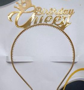 birthday queen taç gold,toptan parti süs,party mall
