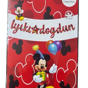 karakterli kaligrafi banner mickey mouse,toptan parti süs,party mall
