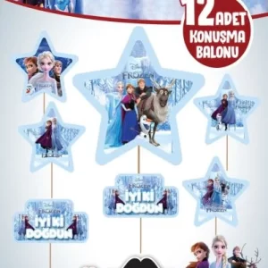 12 li konuşma balonu frozen,balon,konuşma balonu,toptan parti süs,party mall