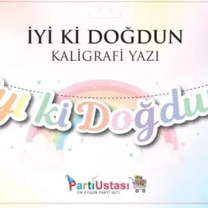iyi ki doğdun karakterli lüx banner,toptan parti malzemeleri,party mall
