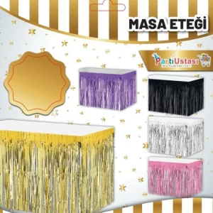 masa eteği gold,toptan parti süs,party mall