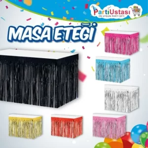 siyah masa eteği ,toptan parti süs,party mall