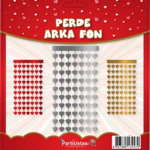 gümüş kalp arka fon perde,toptan parti malzemeleri, party mall