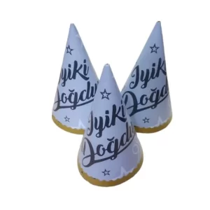 parti şapkası iyi ki doğdun mavi gold,party mall