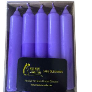 10 lu dilek mumu koyu mor,toptan parti malzemeleri,party mall