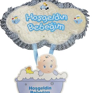 hoş geldin bebeğim kapı süsü,toptan parti süs,party mall
