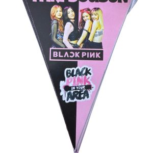 üçgen flama black pink,party mall,toptan parti süs