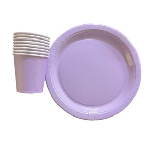 açık mor tabak bardak seti,toptan parti süs,party mall