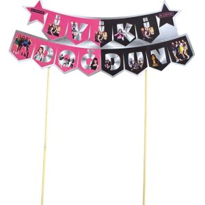 black pink pasta üstü süs banner,toptan parti malzemleri,party mall