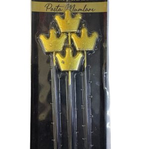 4lü prenses tacı pasta mumu gold,party mall,toptan parti malzemeleri