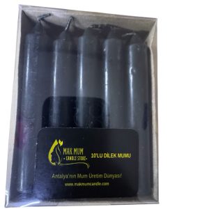 10 lu dilek mumu siyah,toptan parti malzemeleri,party mall