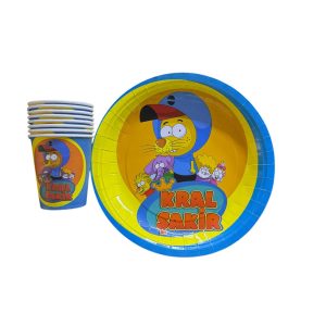 kral şakir tabak bardak seti,toptan parti süs,party mall