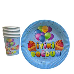 iyi ki doğdun tabak bardak seti,toptan parti süs,party mall