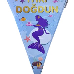 üçgen flama,deniz kızı,toptan parti malzemeleri,party mall